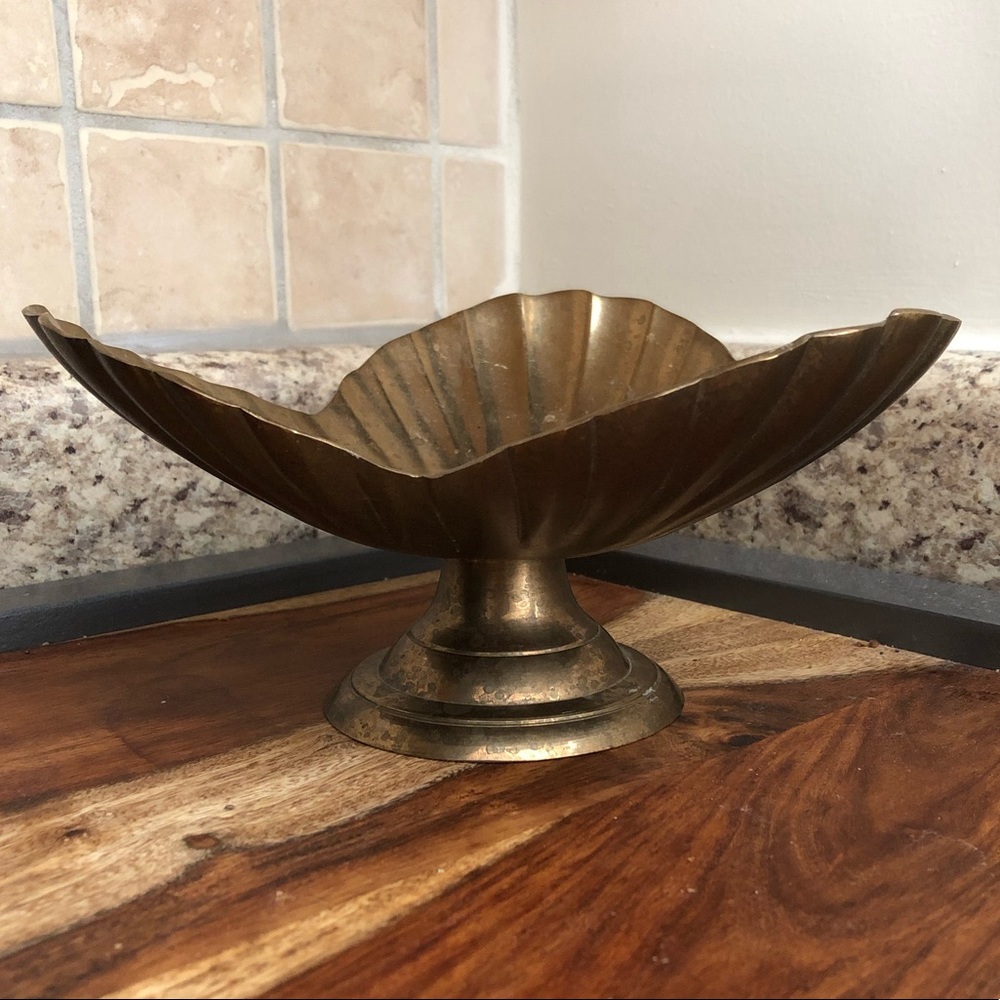 Brass Fruit Candy Bowl Vase